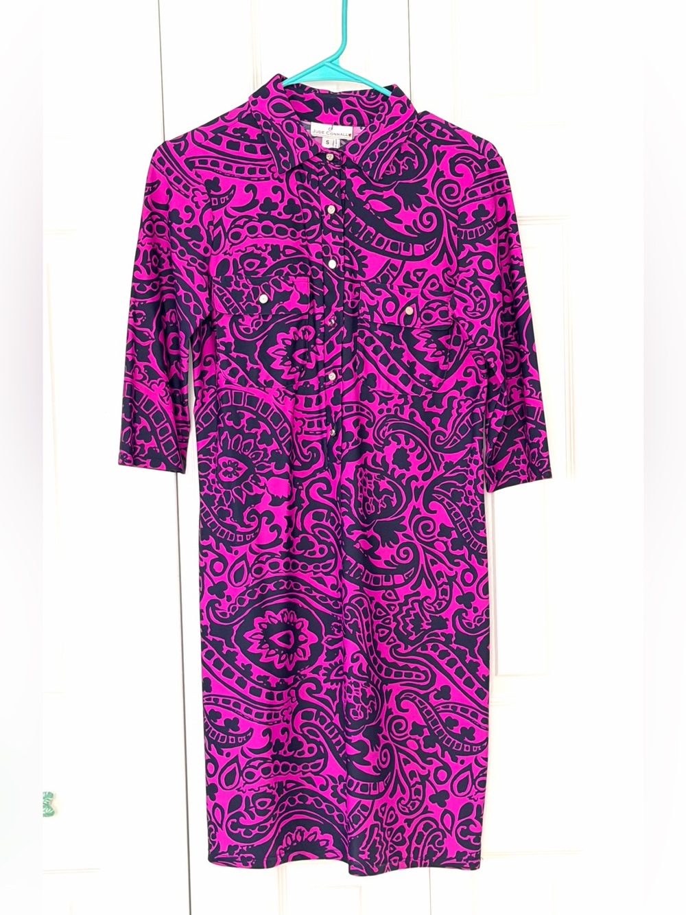 Jude Connally Women’s Paisley Shirt Dress SZ Small